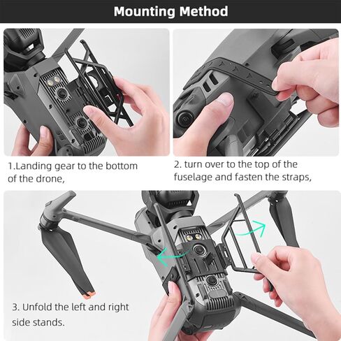 معدات الهبوط لـ DJI Mavic 3/Mavic 3 Pro، حامل دعم الساق الممتد القابل للطي سريع التحرير متوافق مع ملحقات DJI Mavic 3/Mavic 3 Pro/Mavic 3 Classic/Cine in Kuwait
