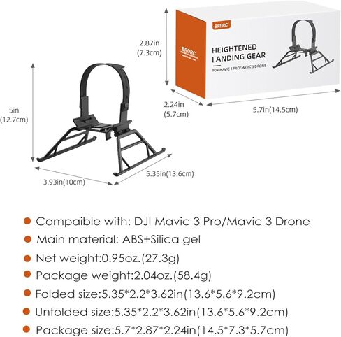 معدات الهبوط لـ DJI Mavic 3/Mavic 3 Pro، حامل دعم الساق الممتد القابل للطي سريع التحرير متوافق مع ملحقات DJI Mavic 3/Mavic 3 Pro/Mavic 3 Classic/Cine in Kuwait