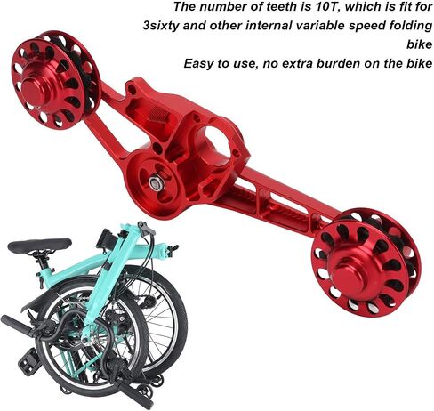 VGEBY Bike Chain Guide Tensioner, 10T Bike Single Speed Aluminum Chain Tensioner Wear-Resistant Rear Derailleur Chain Tensioner(red) in Saudi Arabia