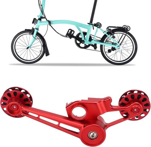 VGEBY Bike Chain Guide Tensioner, 10T Bike Single Speed Aluminum Chain Tensioner Wear-Resistant Rear Derailleur Chain Tensioner(red) in Saudi Arabia