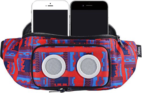 Fanny Pack with Bluetooth Speaker, Durable Bluetooth Speaker Fannypack with 8W Louder Sound, 10H Playtime Waist Bag for Parties, Beach, Festival Works with iPhone Xs MAX, XR, 8 Plus, Android in Saudi Arabia
