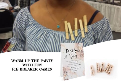 لعبة الزهور لا تقول الطفل (علامة واحدة و50 مشبك ملابس طبيعي صغير) لا تقل لعبة استحمام الطفل، ديكورات حمام الطفل، ألعاب حمام الطفل محايدة للجنسين، لعبة حمام الطفل بوهو (DS11) in Kuwait