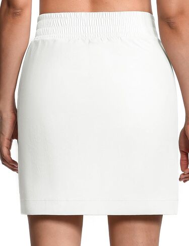 THE GYM PEOPLE Women's Golf Skorts Modest Knee Length Athletic Tennis Skirts Built-in Shorts with 4 Pockets in Saudi Arabia