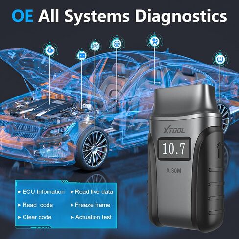 Wireless Bidirectional OBD2 Scanner XTOOL Anyscan A30, Lifetime Free Update, All Systems Diagnostic Tool for iPhone & Android, 8 Services, Oil/EPB/SAS/TPMS Reset, Throttle Relearn, BMS, ABS Bleeding in Saudi Arabia