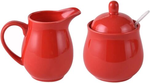RockTrend Colorful Ceramic Milk Jug Sugar Bowl, Coffee Serving Set, Creamer Pitcher and Sugar Bowl Set in Saudi Arabia