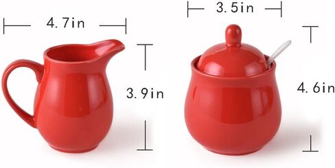 RockTrend Colorful Ceramic Milk Jug Sugar Bowl, Coffee Serving Set, Creamer Pitcher and Sugar Bowl Set in Saudi Arabia