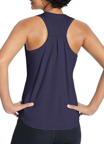 BALEAF Women's Workout Tank Top Racerback Tops Sleeveless Running Shirts Loose Fit Yoga Athletic Gym Sports in Kuwait