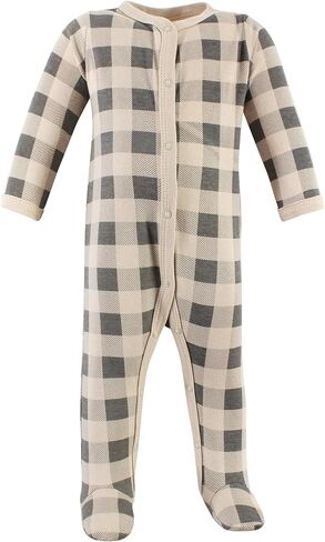 Hudson Baby Unisex Baby Cotton Sleep and Play, Bodysuit and Bandana Bib Set, Snuggle Bear, Newborn in Saudi Arabia