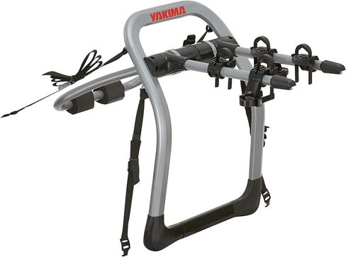 Yakima HalfBack 2 Bike Capacity Trunk Bike Strap Rack with 4 Strap Attachment, SuperCrush ZipStrips, and Bomber External Frame, Gray/Black in Saudi Arabia