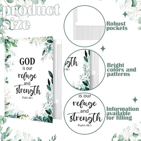 24 Pack Bible Verse Decorative Folders with 2 Pockets Cute 2 Pockets Folders Letter Size Folders with Pockets for Office Gifts(Flower Style) in Saudi Arabia