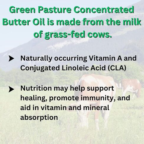 Green Pasture Concentrated Butter Oil Liquid - 6.4 fl. oz. - CLA- Vitamin A (6.4 fl. oz.) in Saudi Arabia