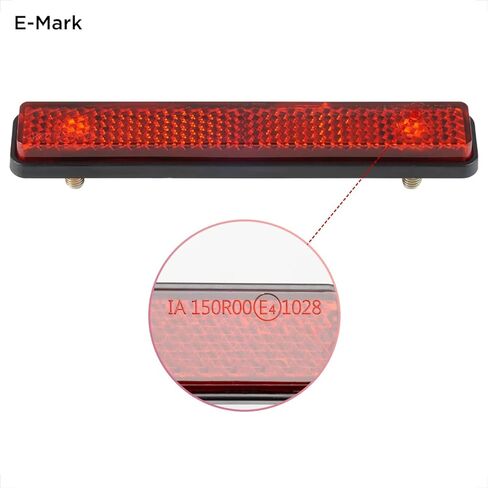 عاكس أحمر من Evermotor للدراجات النارية، عاكس تحذير عاكس للضوء مستطيل M5 مقاس 4.25 بوصة، مثبت على الشرفة UTV ATV للدراجات النارية (قطعتان) in Kuwait