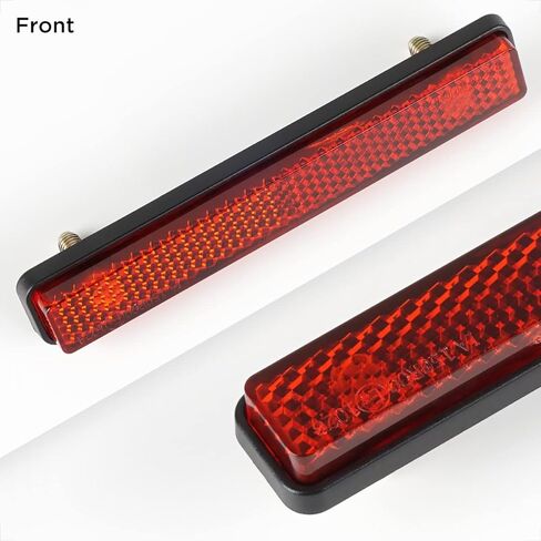 عاكس أحمر من Evermotor للدراجات النارية، عاكس تحذير عاكس للضوء مستطيل M5 مقاس 4.25 بوصة، مثبت على الشرفة UTV ATV للدراجات النارية (قطعتان) in Kuwait