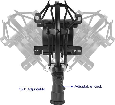 LUORNG Microphone Shock Mount Metal Suitable for 47 53mm/1.85 2.09in Professional Microphones Adjustable High Isolation Universal Shock Mount Clamp in Saudi Arabia