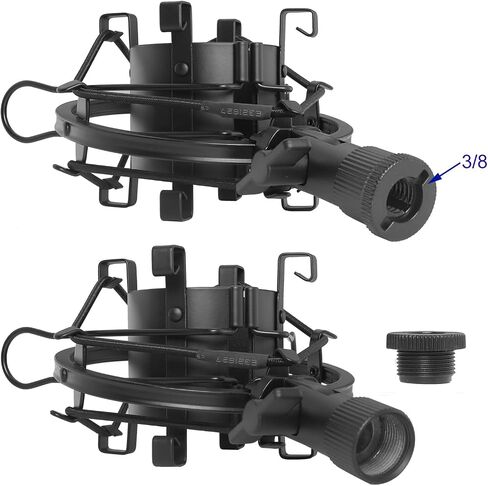LUORNG Microphone Shock Mount Metal Suitable for 47 53mm/1.85 2.09in Professional Microphones Adjustable High Isolation Universal Shock Mount Clamp in Saudi Arabia