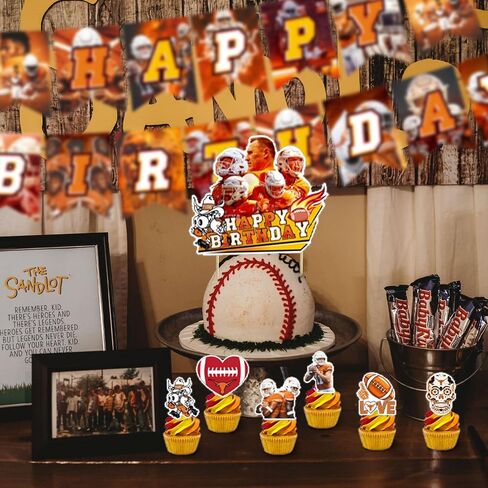 Texas Aesthetic Longhorns Party Decorations,Birthday Party Supplies For Texas Baseball Party Supplies Includes Banner - Cake Topper - 12 Cupcake Toppers - 18 Balloons in Saudi Arabia