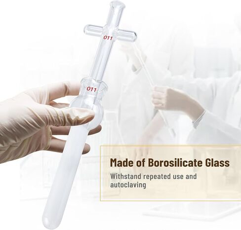 4E's USA Tissue Grinder - 20 mL Glass Dounce Homogenizer Tissue Grinder Tube with Pestel, Made of Borosilicate Glass (4 Sets) in Saudi Arabia