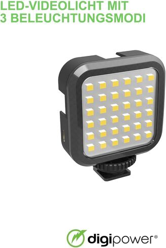 DigiPower Follow ME #GoViral مجموعة مدونات الفيديو للكاميرات والهواتف | مع ميكروفون، 36 مصباح LED، قبضة للهاتف الذكي، جهاز تحكم عن بعد لاسلكي، حامل ثلاثي القوائم | معدات تدوين الفيديو لـ YouTube وInstagram وTiktok in Kuwait