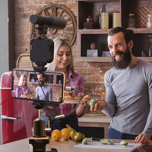 DigiPower Follow ME #GoViral مجموعة مدونات الفيديو للكاميرات والهواتف | مع ميكروفون، 36 مصباح LED، قبضة للهاتف الذكي، جهاز تحكم عن بعد لاسلكي، حامل ثلاثي القوائم | معدات تدوين الفيديو لـ YouTube وInstagram وTiktok in Kuwait