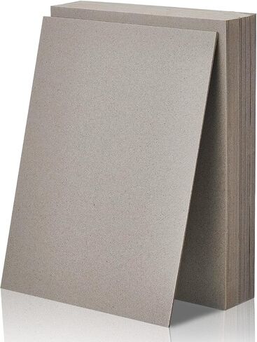 24 Pcs Book Board, VULGBUNEE Binders Board for DIY, Chipboard Designer Bookboard Kraft, Heavy Duty Chipboard Sheets, Bookbinding Supplies for Book Binding Cover(Gray, 11 x 8.5, 80PT) in Saudi Arabia