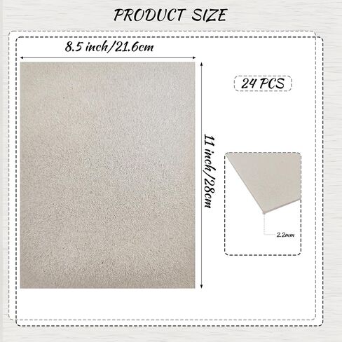 24 Pcs Book Board, VULGBUNEE Binders Board for DIY, Chipboard Designer Bookboard Kraft, Heavy Duty Chipboard Sheets, Bookbinding Supplies for Book Binding Cover(Gray, 11 x 8.5, 80PT) in Saudi Arabia