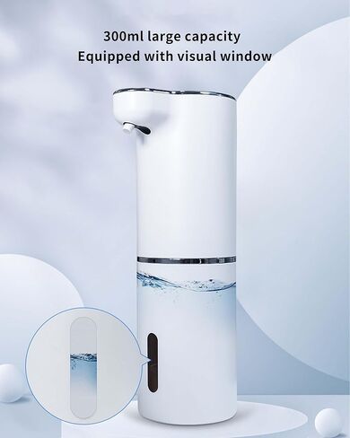 8AMTECH Automatic Foaming Soap Dispenser, Touchless Hand Soap Dispenser USB Rechargeable Countertop Dish Soap Dispenser for Bathroom, Kitchen in Kuwait