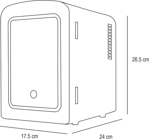ثلاجة صغيرة محمولة، ثلاجة كهروحرارية باردة وساخنة، باب مرآة مزود بإضاءة LED باللون الأبيض، تتضمن محولات للمنزل والسيارة، لحفظ مستحضرات التجميل والعناية بالبشرة والصودا والأطعمة الطازجة، سعة 4 لتر in Kuwait