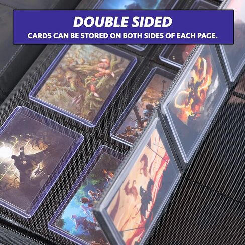 AXS Games NEW 2024 Toploader Binder, Holds 252 Toploaders, 9-Pocket Double Sided Top Loader Binder for Trading Cards or Sports Cards in 3 x 4'' Regular Toploaders - Crimson in Saudi Arabia