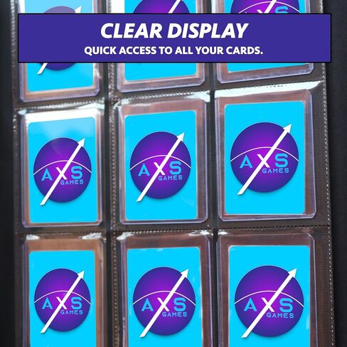 AXS Games NEW 2024 Toploader Binder, Holds 252 Toploaders, 9-Pocket Double Sided Top Loader Binder for Trading Cards or Sports Cards in 3 x 4'' Regular Toploaders - Crimson in Saudi Arabia