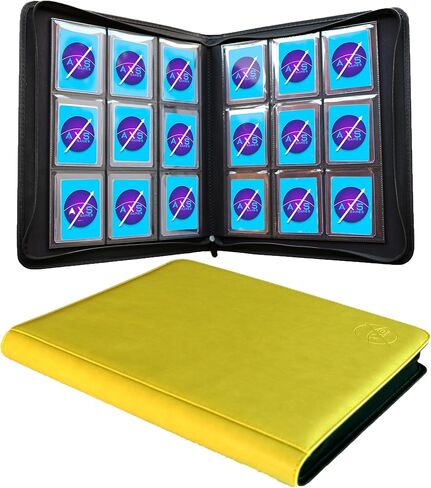 AXS Games NEW 2024 Toploader Binder, Holds 252 Toploaders, 9-Pocket Double Sided Top Loader Binder for Trading Cards or Sports Cards in 3 x 4'' Regular Toploaders - Crimson in Saudi Arabia