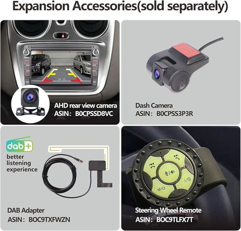ستيريو سيارة LXKLSZ متوافق مع Carplay اللاسلكي/Android Auto لرينو داسيا داستر سانديرو لوجان كابتور رمز دوكر مع شاشة لمس IPS/بلوتوث/وصلة مرآة/FM/AM/USB in Kuwait