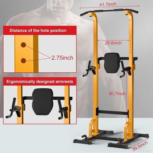 Elevens Power Tower Dip Station Stand Pull Up Bar لمعدات تدريب القوة في صالة الألعاب الرياضية in Kuwait