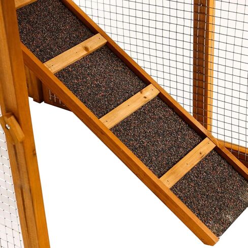 قفص دجاج Ogrmar خشبي كبير في الهواء الطلق على شكل أرنب قفص دجاجة مع باب تهوية وصينية قابلة للإزالة وحديقة منحدر في الفناء الخلفي لمنزل الحيوانات الأليفة وصندوق تعشيش الدجاج in Kuwait