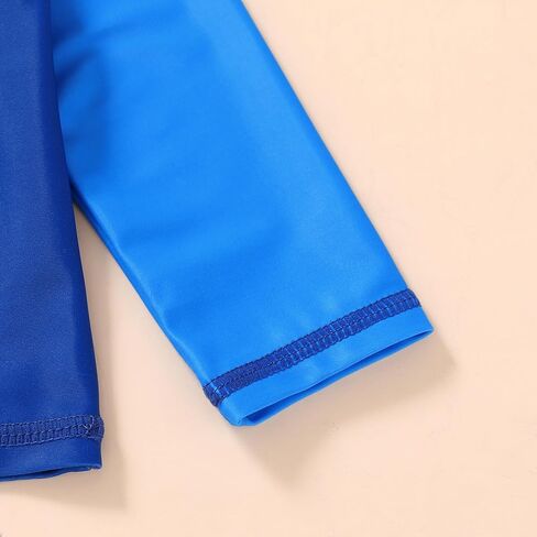Happy Town Toddler Boys Swimsuits Trunk Rashguard Long Sleeve Swim Shirt Two Pieces Bathing Suits Surfing Suit Swimwear Beach Summer Outfits Clothes(Yummy，Excited Shark,12-18 Months) in Saudi Arabia