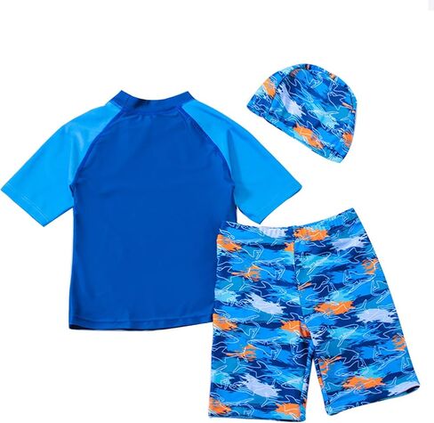 YAGATA Toddler Swimsuit Boy 2-Piece Dinosaur Bathing Suit with Rash Guard Cute Toddler Boy Swimsuit Dinosaur in Saudi Arabia