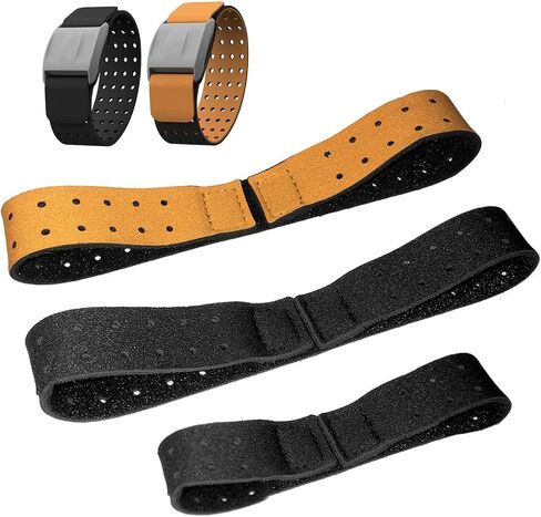 3Pcs Adjustable Heart Rate Monitor Armband Replacement Strap, Compatible with Orange Theory OTF, Two Armbands and One Wristband Set for Different Sports Scenarios (0.87 * 13.8 Inch+0.87 * 8.54 Inch) in Saudi Arabia