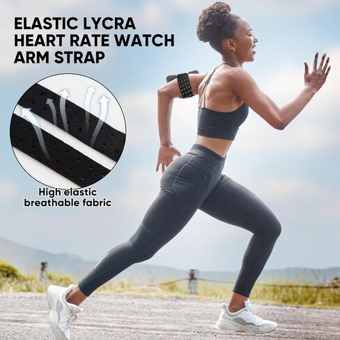 3Pcs Adjustable Heart Rate Monitor Armband Replacement Strap, Compatible with Orange Theory OTF, Two Armbands and One Wristband Set for Different Sports Scenarios (0.87 * 13.8 Inch+0.87 * 8.54 Inch) in Saudi Arabia