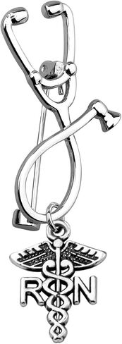 Medical Stethoscope Brooch Pins for Doctor Nurse Medical Students Medical Caduceus Gift For RN,PA,MA,LPN,LVP,NP,Vet in Saudi Arabia
