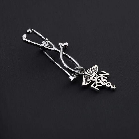 Medical Stethoscope Brooch Pins for Doctor Nurse Medical Students Medical Caduceus Gift For RN,PA,MA,LPN,LVP,NP,Vet in Saudi Arabia