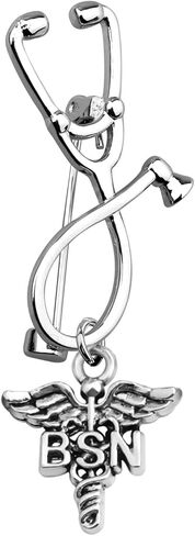 Medical Stethoscope Brooch Pins for Doctor Nurse Medical Students Medical Caduceus Gift For RN,PA,MA,LPN,LVP,NP,Vet in Kuwait