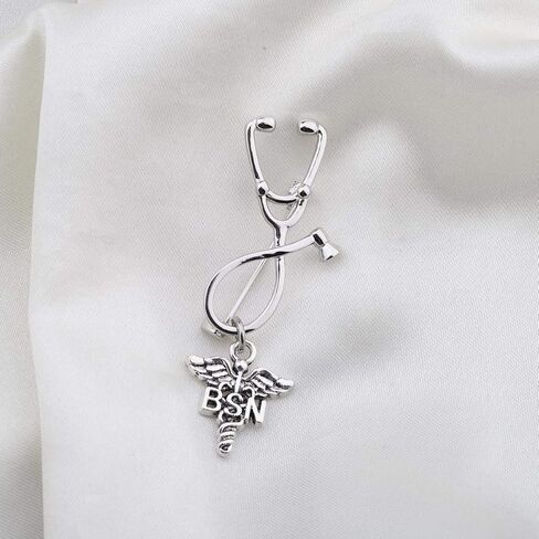 Medical Stethoscope Brooch Pins for Doctor Nurse Medical Students Medical Caduceus Gift For RN,PA,MA,LPN,LVP,NP,Vet in Kuwait
