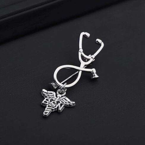 Medical Stethoscope Brooch Pins for Doctor Nurse Medical Students Medical Caduceus Gift For RN,PA,MA,LPN,LVP,NP,Vet in Kuwait