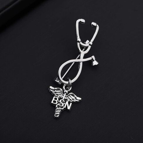 Medical Stethoscope Brooch Pins for Doctor Nurse Medical Students Medical Caduceus Gift For RN,PA,MA,LPN,LVP,NP,Vet in Kuwait
