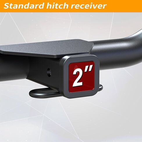 وصلة مقطورة LOCAME فئة 3 متوافقة مع Ford Edge 2007-2014، Lincoln MKX 2007-2015، مستقبل سحب خلفي عالي التحمل 2 بوصة، مطلي بالمسحوق، أسود in Kuwait