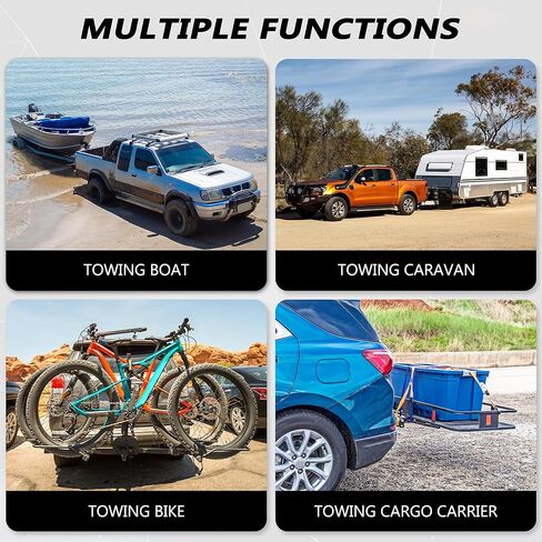 وصلة مقطورة LOCAME فئة 3 متوافقة مع Ford Edge 2007-2014، Lincoln MKX 2007-2015، مستقبل سحب خلفي عالي التحمل 2 بوصة، مطلي بالمسحوق، أسود in Kuwait