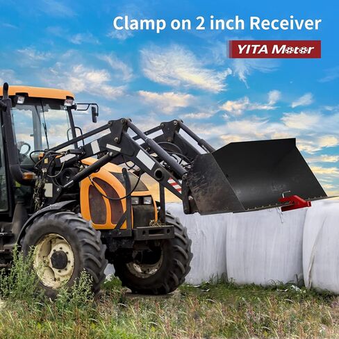YITAMOTOR Clamp On 2" Trailer Hitch Receiver Ball Mount Adapter Compatible with Kubota Deere Bobcat Bucket in Saudi Arabia