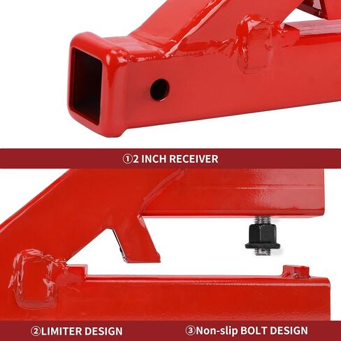 YITAMOTOR Clamp On 2" Trailer Hitch Receiver Ball Mount Adapter Compatible with Kubota Deere Bobcat Bucket in Saudi Arabia