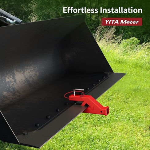 YITAMOTOR Clamp On 2" Trailer Hitch Receiver Ball Mount Adapter Compatible with Kubota Deere Bobcat Bucket in Saudi Arabia
