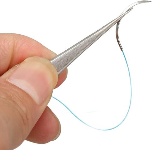 خيط الغرز بإبرة، طقم خياطة (12 عبوة 3/0) للتدريب على الخياطة لطلاب التمريض والطب البيطري، رفيق طقم الغرز، الاستخدام التوضيحي والتعليمي فقط (منتج تجريبي) in Saudi Arabia