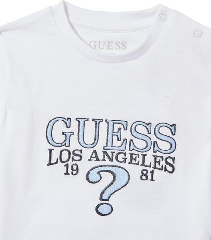 GUESS baby-boys Short Sleeve Jersey Knit Short and Organic Cotton Woven ShortsPlaywear set in Saudi Arabia